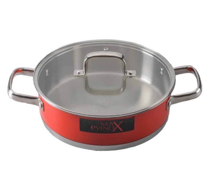 סיר סוטאז' נירוסטה אדום 26 ס"מ 4 ליטר אווינוקס מקס