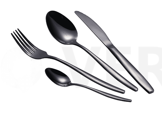 סט סכו"ם דגם יהב שחור 24 חלקים- מכסף