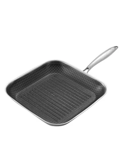 מחבת סטייק היברידית 28 נירוסטה 3PLY חלת דבש מבית אווינוקס