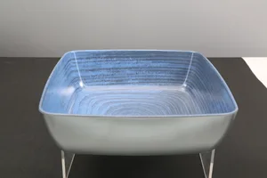 קערה מרובעת מלמין 25 ס"מ גובה 7.5 ס"מ צבע כחול