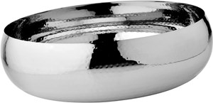 קערת הגשה נירוסטה מעוגלת 28.5 ס"מ דופן אחת דגם קוצי