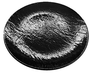 פלטה עגולה מלמין שחור קוטר 45 ס"מ דגם פופי