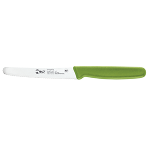 סכין ירקות משונן להב מעוגל 11 ס"מ ירוק